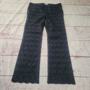 Moschino Eyelet Pants With Faux Leather Accents Size 8